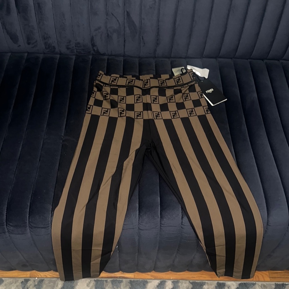 Fendi striped leggings